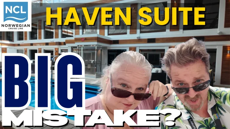 haven experience on ncl cruise line thumbnail image with text that reads haven suite big mistake