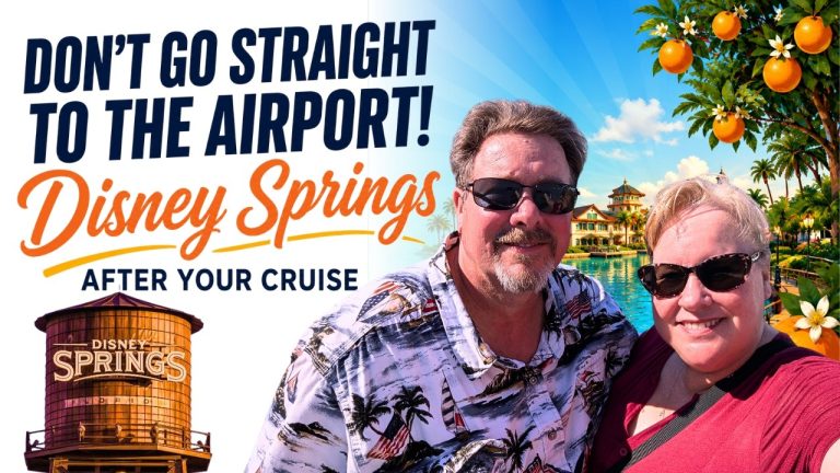disney springs after a cruise